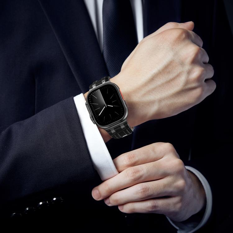 デニムステッチヴィーガンレザーベルト、Apple Watch 46mm / 49mm / 45mm / 44mm用