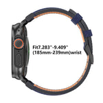 デニムステッチヴィーガンレザーベルト、Apple Watch 46mm / 49mm / 45mm / 44mm用