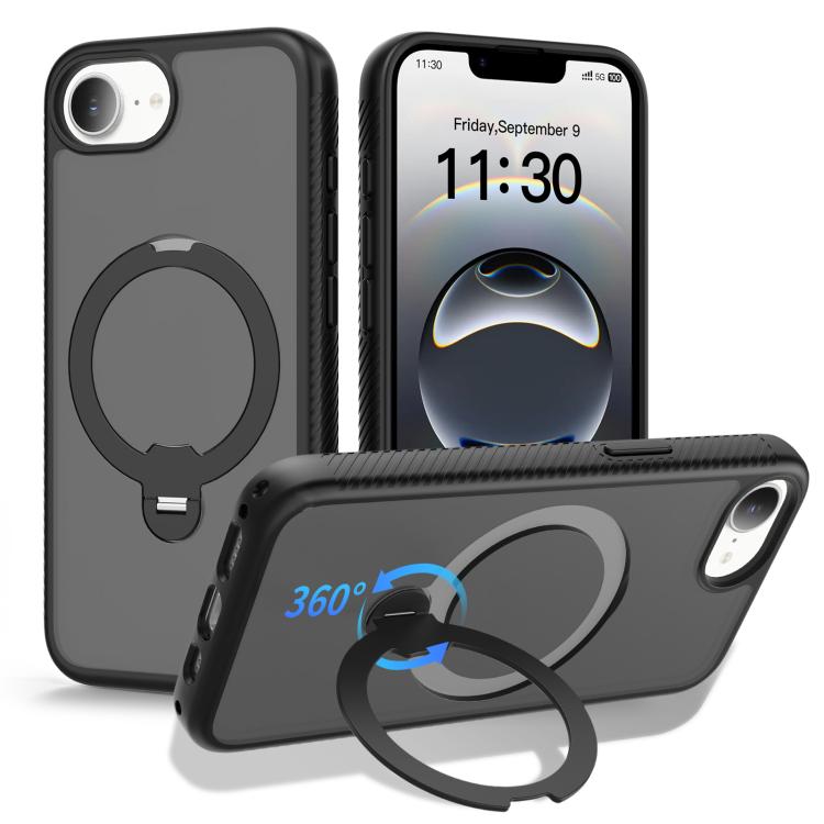 磁気360度回転スタンド エアバッグ衝撃吸収スマホケース、iPhone 16e / 17e用、iPhone 17 Pro Max用、iPhone 17 Pro用、iPhone 17用、iPhone Air用、iPhone 16 Pro Max用、iPhone 16用