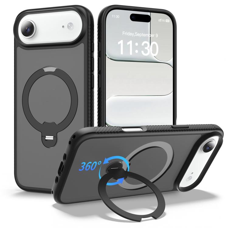 Magnetic 360 Rotating Stand Airbag Shockproof Phone Case, For iPhone 16e / 17e, For iPhone 17 Pro Max, For iPhone 17 Pro, For iPhone 17, For iPhone Air, For iPhone 16 Pro Max, For iPhone 16