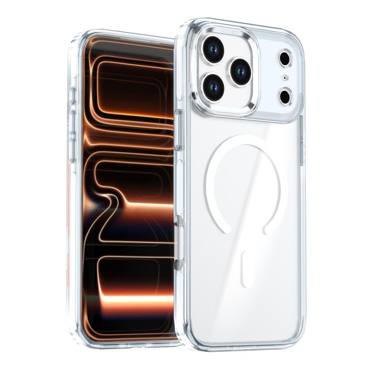 Qicai ツートーン透明磁気スマホケース、iPhone 17 Pro Max用、iPhone 17 Pro用、iPhone 17用、iPhone Air用