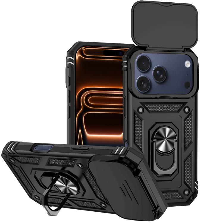 XDcase スライディングカムシールドリングホルダー磁気スマホケース、iPhone 17 Pro Max用、iPhone 17 Pro用、iPhone 17用、iPhone Air用