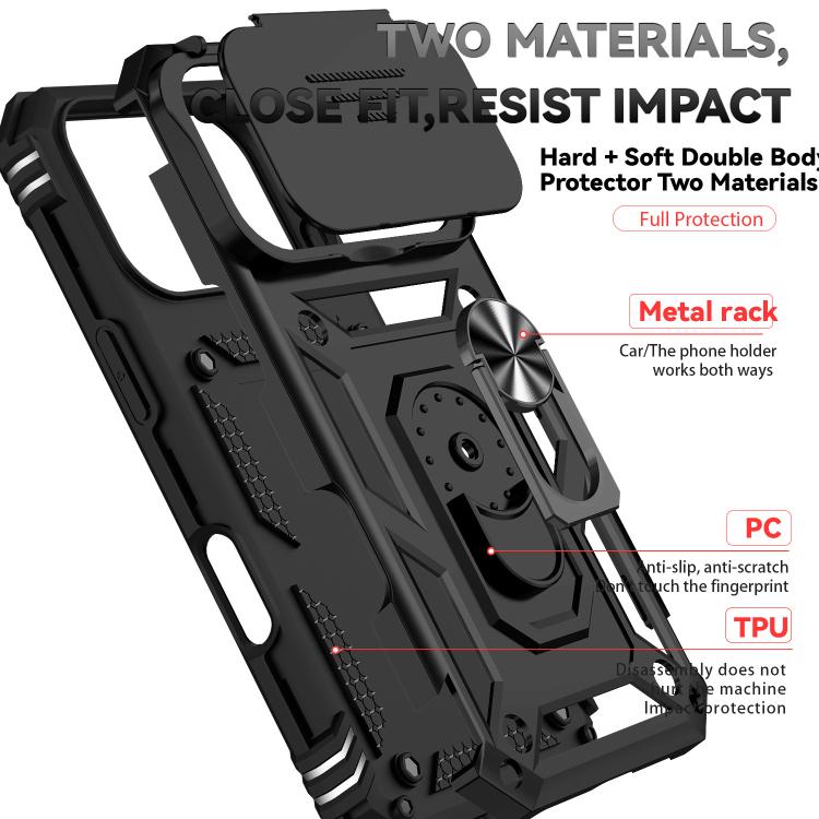 XDcase スライディングカムシールドリングホルダー磁気スマホケース、iPhone 17 Pro Max用、iPhone 17 Pro用、iPhone 17用、iPhone Air用