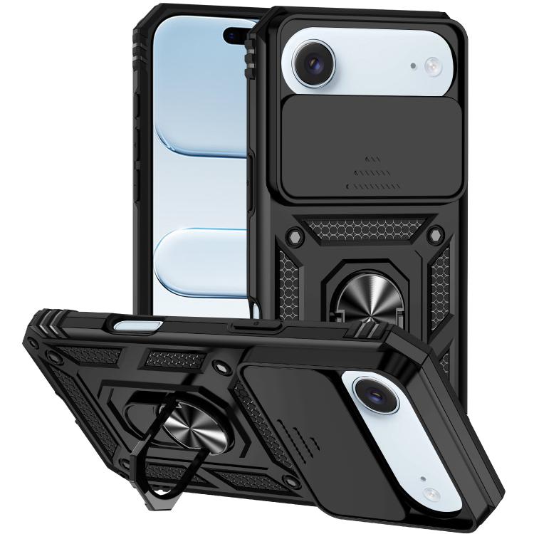 XDcase スライディングカムシールドリングホルダー磁気スマホケース、iPhone 17 Pro Max用、iPhone 17 Pro用、iPhone 17用、iPhone Air用