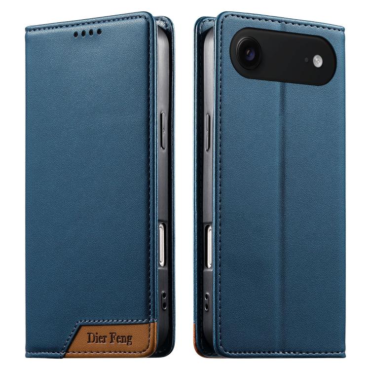 Dierfeng つなぎ合わせ強力磁気RFIDヴィーガンレザースマホケース、iPhone 17e / 16e用、iPhone 17 Pro Max用、iPhone 17 Pro用、iPhone 17用、iPhone Air用、iPhone 16 Pro Max用、iPhone 16 Pro用、iPhone 16 Plus用
