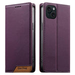 Dierfeng つなぎ合わせ強力磁気RFIDヴィーガンレザースマホケース、iPhone 16用、iPhone 15 Pro Max用、iPhone 15 Pro用、iPhone 15 Plus用、iPhone 15用、iPhone 14 Plus用、iPhone 14 / 13用、iPhone 14 Pro用