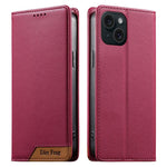 Dierfeng つなぎ合わせ強力磁気RFIDヴィーガンレザースマホケース、iPhone 16用、iPhone 15 Pro Max用、iPhone 15 Pro用、iPhone 15 Plus用、iPhone 15用、iPhone 14 Plus用、iPhone 14 / 13用、iPhone 14 Pro用