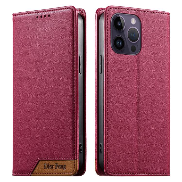 Dierfeng スプライシング強力マグネットRFIDヴィーガンレザースマホケース iPhone 14 Pro Max用 iPhone SE 2022 / SE 2020 / 8 / 7用 iPhone 13 Pro Max用 iPhone 13 Pro用 iPhone 13 mini用 iPhone 12 / 12 Pro用 iPhone 12 Pro Max用 iPhone 12 mini用
