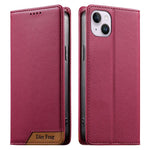 Dierfeng つなぎ合わせ強力磁気RFIDヴィーガンレザースマホケース、iPhone 16用、iPhone 15 Pro Max用、iPhone 15 Pro用、iPhone 15 Plus用、iPhone 15用、iPhone 14 Plus用、iPhone 14 / 13用、iPhone 14 Pro用
