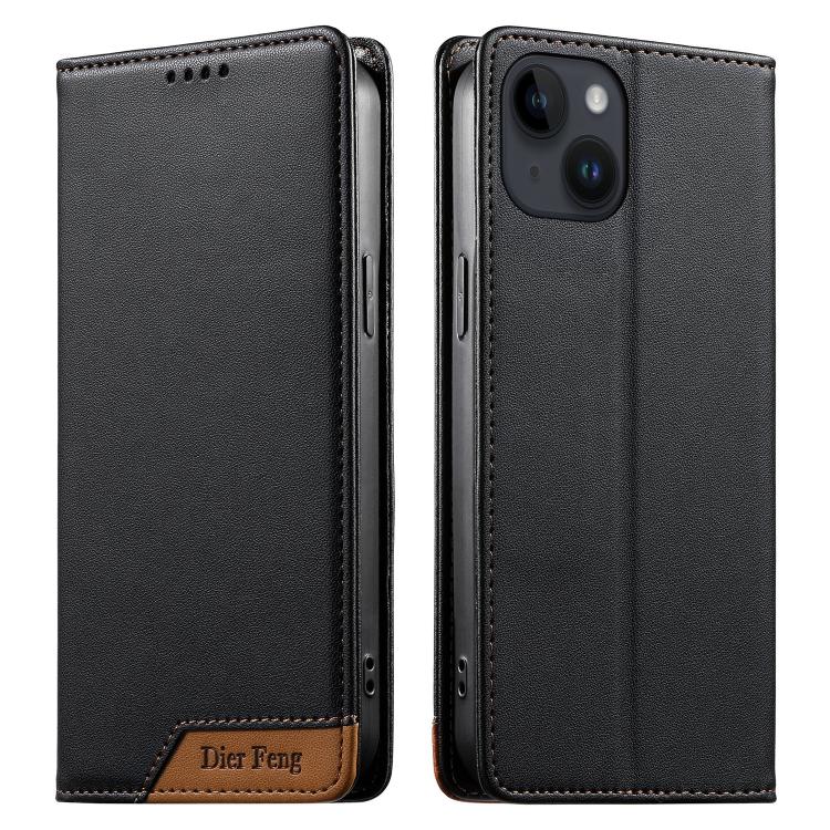 Dierfeng つなぎ合わせ強力磁気RFIDヴィーガンレザースマホケース、iPhone 16用、iPhone 15 Pro Max用、iPhone 15 Pro用、iPhone 15 Plus用、iPhone 15用、iPhone 14 Plus用、iPhone 14 / 13用、iPhone 14 Pro用