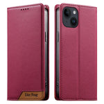 Dierfeng つなぎ合わせ強力磁気RFIDヴィーガンレザースマホケース、iPhone 16用、iPhone 15 Pro Max用、iPhone 15 Pro用、iPhone 15 Plus用、iPhone 15用、iPhone 14 Plus用、iPhone 14 / 13用、iPhone 14 Pro用