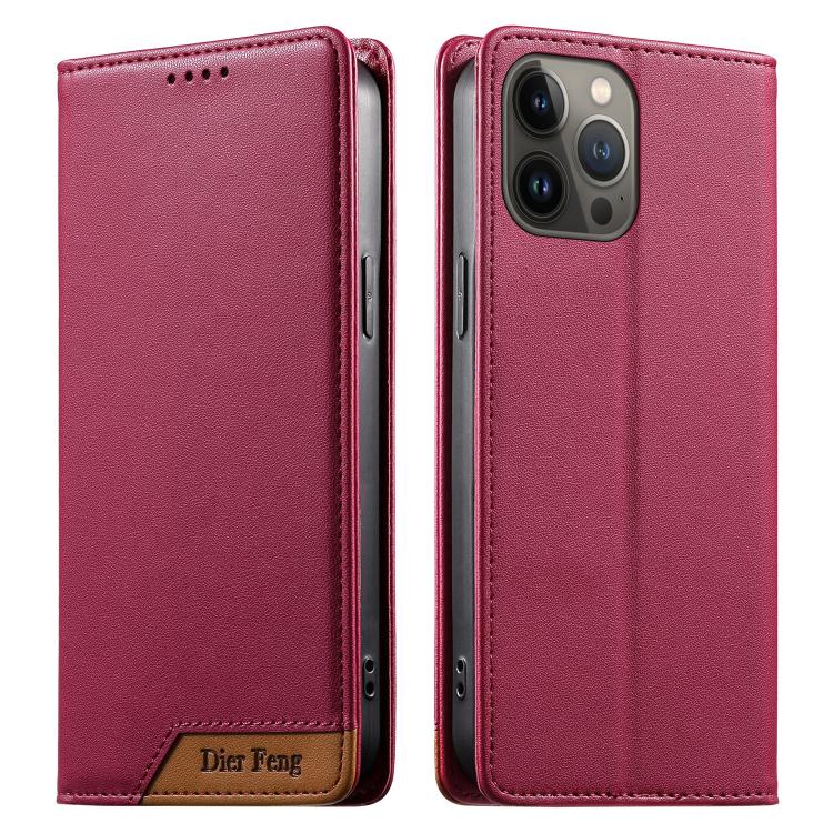 Dierfeng スプライシング強力マグネットRFIDヴィーガンレザースマホケース iPhone 14 Pro Max用 iPhone SE 2022 / SE 2020 / 8 / 7用 iPhone 13 Pro Max用 iPhone 13 Pro用 iPhone 13 mini用 iPhone 12 / 12 Pro用 iPhone 12 Pro Max用 iPhone 12 mini用