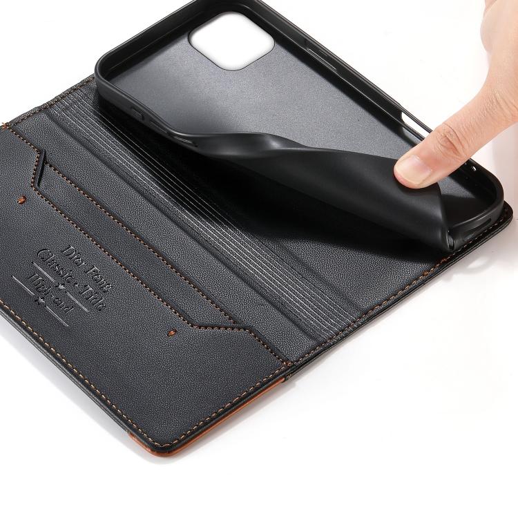 Dierfeng スプライシング強力マグネットRFIDヴィーガンレザースマホケース iPhone 11 Pro Max用 iPhone 11用 iPhone 11 Pro用 iPhone X / XS用 iPhone XR用 iPhone XS Max用 iPhone 8 Plus / 7 Plus用