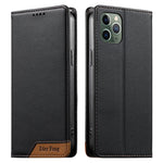 Dierfeng スプライシング強力マグネットRFIDヴィーガンレザースマホケース iPhone 11 Pro Max用 iPhone 11用 iPhone 11 Pro用 iPhone X / XS用 iPhone XR用 iPhone XS Max用 iPhone 8 Plus / 7 Plus用