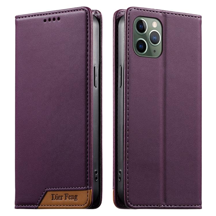 Dierfeng スプライシング強力マグネットRFIDヴィーガンレザースマホケース iPhone 11 Pro Max用 iPhone 11用 iPhone 11 Pro用 iPhone X / XS用 iPhone XR用 iPhone XS Max用 iPhone 8 Plus / 7 Plus用