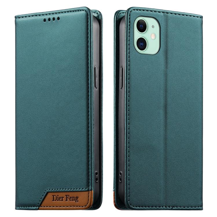 Dierfeng スプライシング強力マグネットRFIDヴィーガンレザースマホケース iPhone 11 Pro Max用 iPhone 11用 iPhone 11 Pro用 iPhone X / XS用 iPhone XR用 iPhone XS Max用 iPhone 8 Plus / 7 Plus用