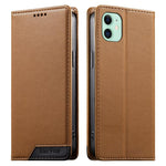 Dierfeng スプライシング強力マグネットRFIDヴィーガンレザースマホケース iPhone 11 Pro Max用 iPhone 11用 iPhone 11 Pro用 iPhone X / XS用 iPhone XR用 iPhone XS Max用 iPhone 8 Plus / 7 Plus用