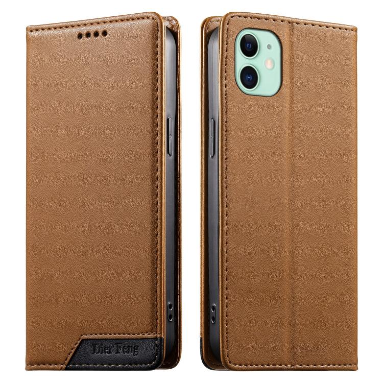 Dierfeng スプライシング強力マグネットRFIDヴィーガンレザースマホケース iPhone 11 Pro Max用 iPhone 11用 iPhone 11 Pro用 iPhone X / XS用 iPhone XR用 iPhone XS Max用 iPhone 8 Plus / 7 Plus用