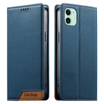 Dierfeng スプライシング強力マグネットRFIDヴィーガンレザースマホケース iPhone 11 Pro Max用 iPhone 11用 iPhone 11 Pro用 iPhone X / XS用 iPhone XR用 iPhone XS Max用 iPhone 8 Plus / 7 Plus用