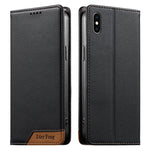Dierfeng スプライシング強力マグネットRFIDヴィーガンレザースマホケース iPhone 11 Pro Max用 iPhone 11用 iPhone 11 Pro用 iPhone X / XS用 iPhone XR用 iPhone XS Max用 iPhone 8 Plus / 7 Plus用