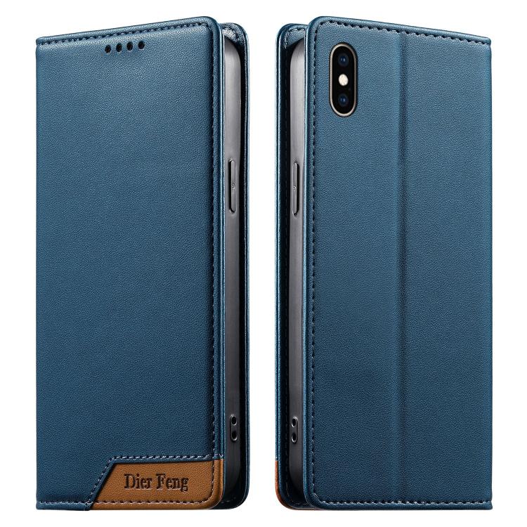 Dierfeng スプライシング強力マグネットRFIDヴィーガンレザースマホケース iPhone 11 Pro Max用 iPhone 11用 iPhone 11 Pro用 iPhone X / XS用 iPhone XR用 iPhone XS Max用 iPhone 8 Plus / 7 Plus用