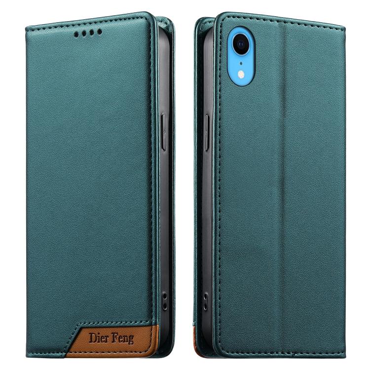 Dierfeng スプライシング強力マグネットRFIDヴィーガンレザースマホケース iPhone 11 Pro Max用 iPhone 11用 iPhone 11 Pro用 iPhone X / XS用 iPhone XR用 iPhone XS Max用 iPhone 8 Plus / 7 Plus用