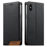 Dierfeng スプライシング強力マグネットRFIDヴィーガンレザースマホケース iPhone 11 Pro Max用 iPhone 11用 iPhone 11 Pro用 iPhone X / XS用 iPhone XR用 iPhone XS Max用 iPhone 8 Plus / 7 Plus用