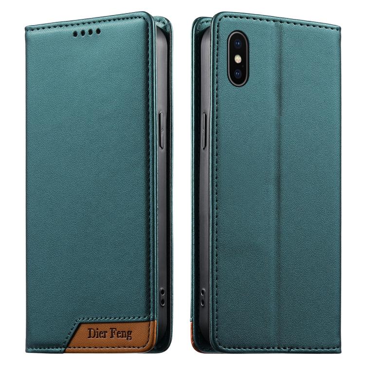 Dierfeng スプライシング強力マグネットRFIDヴィーガンレザースマホケース iPhone 11 Pro Max用 iPhone 11用 iPhone 11 Pro用 iPhone X / XS用 iPhone XR用 iPhone XS Max用 iPhone 8 Plus / 7 Plus用
