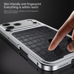 高級レザー調磁気メタルスマホケース スプリングバックル付き、iPhone 17 Pro Max用、iPhone 17 Pro用
