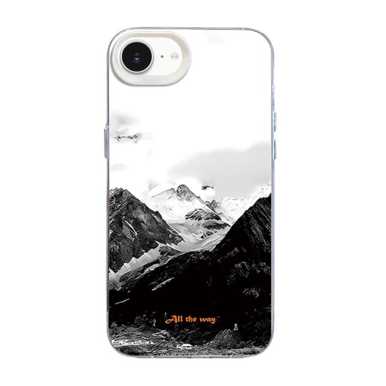 Mountain Pattern Color Silver PC Hybrid TPU Phone Case, For iPhone 16e / 17e, For iPhone 17 Pro Max, For iPhone 17 Pro, For iPhone 17, For iPhone Air, For iPhone 16 Pro Max, For iPhone 16 Pro, For iPhone 16 Plus, For iPhone 16, For iPhone 15 Pro Max   ...