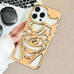 電気めっき空洞クラウン放熱TPUスマホケース、iPhone 15 Pro Max用、iPhone 15 Pro用、iPhone 15用、iPhone 14用、iPhone 14 Pro用、iPhone 14 Pro Max用