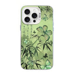 蝶柄シルバーメッキPCハイブリッドTPUスマホケース、iPhone 17e / 16e用、iPhone 17 Pro Max用、iPhone 17 Pro用、iPhone 17用、iPhone Air用、iPhone 16 Pro Max用