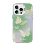 Butterfly Pattern Silver Plating PC Hybrid TPU Phone Case, For iPhone 16 Pro, For iPhone 16 Plus, For iPhone 16, For iPhone 15 Pro Max, For iPhone 15 Pro, For iPhone 15 Plus