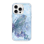 Butterfly Pattern Silver Plating PC Hybrid TPU Phone Case, For iPhone 16 Pro, For iPhone 16 Plus, For iPhone 16, For iPhone 15 Pro Max, For iPhone 15 Pro, For iPhone 15 Plus