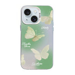 Butterfly Pattern Silver Plating PC Hybrid TPU Phone Case, For iPhone 16 Pro, For iPhone 16 Plus, For iPhone 16, For iPhone 15 Pro Max, For iPhone 15 Pro, For iPhone 15 Plus