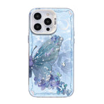 蝶柄シルバープレーティングPCハイブリッドTPUスマホケース、iPhone 13 Pro Max用、iPhone 13 Pro用、iPhone 13用、iPhone 13 mini用、iPhone 12 Pro Max用、iPhone 12 Pro用