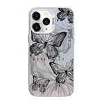 Butterfly Pattern Silver Plating PC Hybrid TPU Phone Case, For iPhone 12 mini, For iPhone 11 Pro Max, For iPhone 11, For iPhone 11 Pro, For iPhone XS / X, For iPhone XR