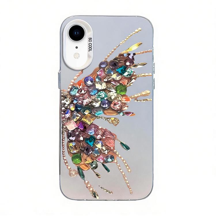 Butterfly Pattern Silver Plating PC Hybrid TPU Phone Case, For iPhone 12 mini, For iPhone 11 Pro Max, For iPhone 11, For iPhone 11 Pro, For iPhone XS / X, For iPhone XR