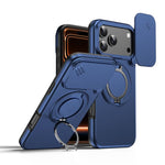 カメラスライディングシールド磁気回転ホルダーフォンケース、iPhone 17 Pro Max用、iPhone 17 Pro用、iPhone 17用、iPhone Air用、iPhone 16 Pro Max用、iPhone 16 Pro用