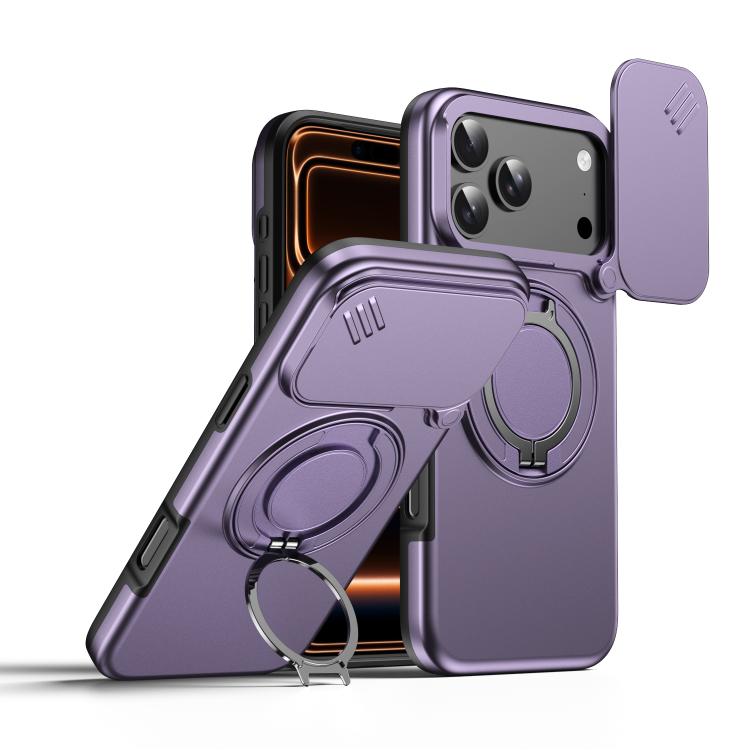 カメラスライディングシールド磁気回転ホルダーフォンケース、iPhone 17 Pro Max用、iPhone 17 Pro用、iPhone 17用、iPhone Air用、iPhone 16 Pro Max用、iPhone 16 Pro用