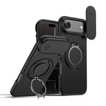 カメラスライディングシールド磁気回転ホルダーフォンケース、iPhone 17 Pro Max用、iPhone 17 Pro用、iPhone 17用、iPhone Air用、iPhone 16 Pro Max用、iPhone 16 Pro用