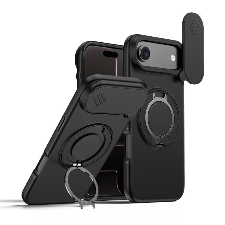 カメラスライディングシールド磁気回転ホルダーフォンケース、iPhone 17 Pro Max用、iPhone 17 Pro用、iPhone 17用、iPhone Air用、iPhone 16 Pro Max用、iPhone 16 Pro用