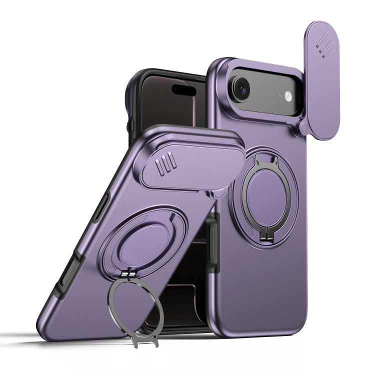 カメラスライディングシールド磁気回転ホルダーフォンケース、iPhone 17 Pro Max用、iPhone 17 Pro用、iPhone 17用、iPhone Air用、iPhone 16 Pro Max用、iPhone 16 Pro用