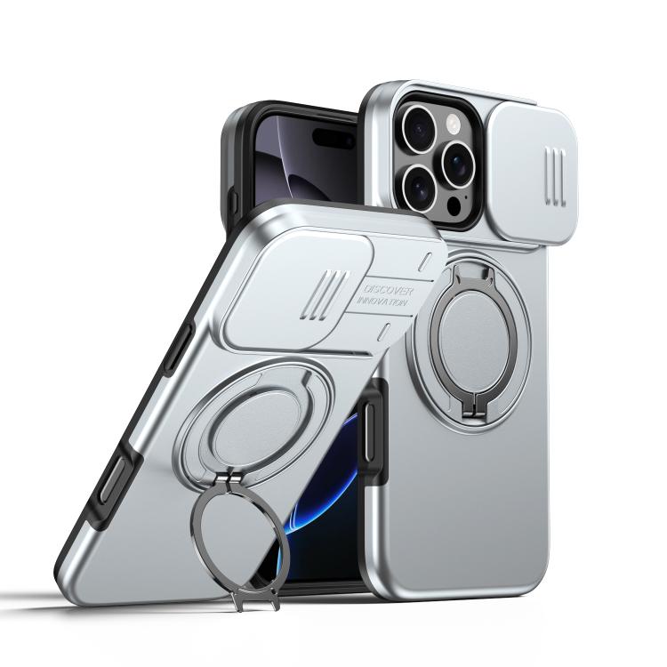 カメラスライディングシールド磁気回転ホルダーフォンケース、iPhone 17 Pro Max用、iPhone 17 Pro用、iPhone 17用、iPhone Air用、iPhone 16 Pro Max用、iPhone 16 Pro用