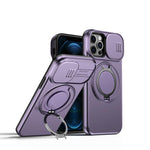 カメラスライディングシールド磁気回転ホルダーフォンケース、iPhone 14 / 13、iPhone 14 Pro、iPhone 14 Pro Max、iPhone 13 Pro Max / 12 Pro Max、iPhone 13 Pro、iPhone 12 / 12 Pro対応
