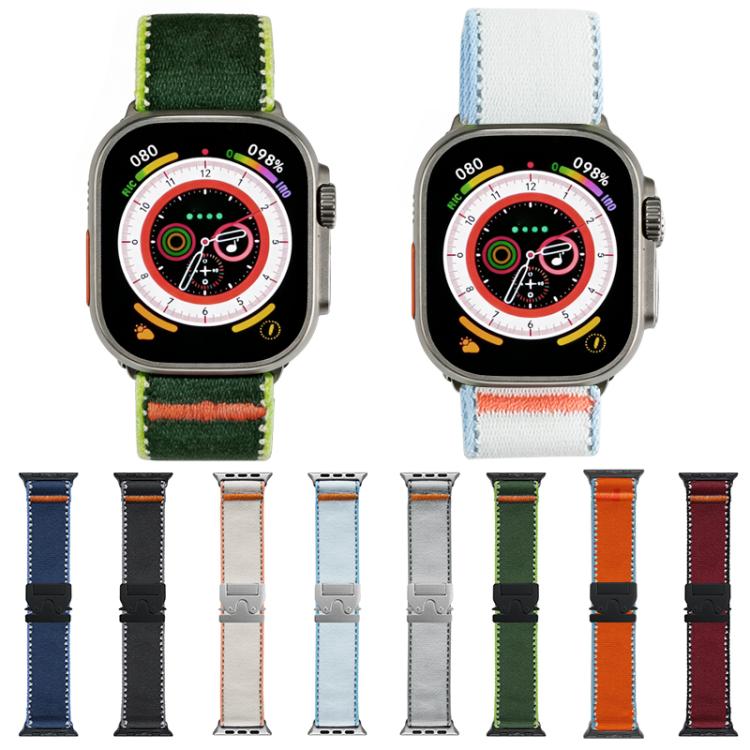 xDfind ナイロン ワイルドパス パラシュートバックル 時計バンド、Apple Watch 42 / 44 / 45 / 46 / 49mm用、Apple Watch 38 / 40 / 41 / S11 42mm用