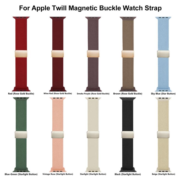 xDfind ナイロン ツイルテクスチャー マグネットバックル 時計バンド、Apple Watch 42 / 44 / 45 / 46 / 49mm用、Apple Watch 38 / 40 / 41 / S11 42mm用