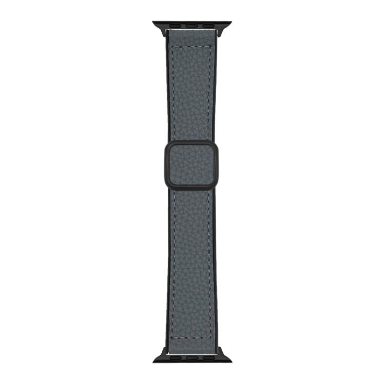 xDfind ライチテクスチャー ヴィーガンレザー マグネットバックル 時計バンド、Apple Watch 42 / 44 / 45 / 46 / 49mm用、Apple Watch 38 / 40 / 41 / S11 42mm用