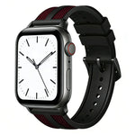 xDfind フレイム ハイブリッド ナイロン ブレイド シリコン 時計バンド、Apple Watch 42 / 44 / 45 / 46 / 49mm用、Apple Watch 38 / 40 / 41 / S11 42mm用