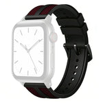 xDfind フレイム ハイブリッド ナイロン ブレイド シリコン 時計バンド、Apple Watch 42 / 44 / 45 / 46 / 49mm用、Apple Watch 38 / 40 / 41 / S11 42mm用